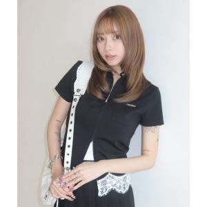 トレーナー スウェット CUTSEW LACE ZIPUP/カットソーレースジップアップ レディース