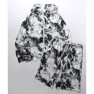 セットアップ High Function All Over Print Zip Hoodie ＆ Shorts/セットアップ 2点セット UVカットパーカー＆ハーフパンツ マルチファンクション 接触…