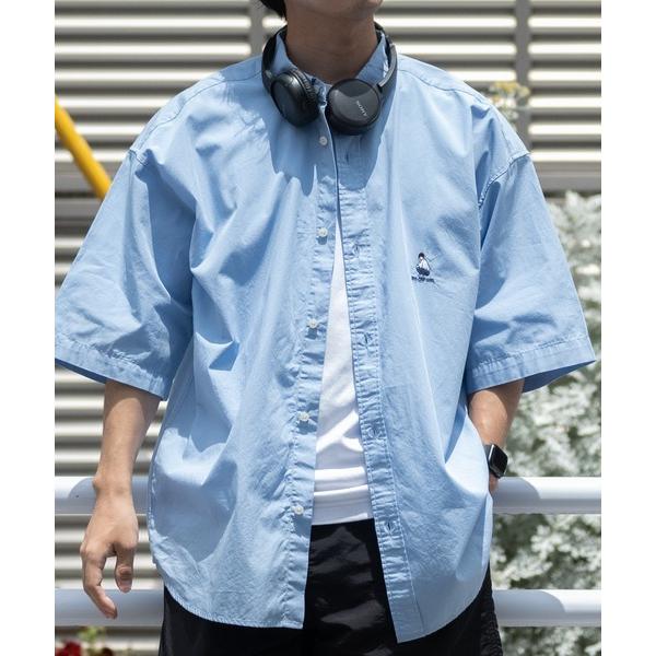 「Red Cap Girl」 半袖シャツ MEDIUM サックスブルー メンズ