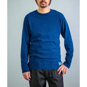 tシャツ 「OMNIGOD mens / オムニゴッド」 KLフライス (手染めインディゴ) ロングスリーブＴシャツ メンズ