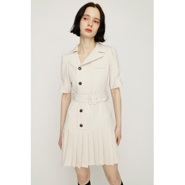 ワンピース ASYMMETRY PLEATS S/OP アシンメトリープリーツショートワンピース 春...