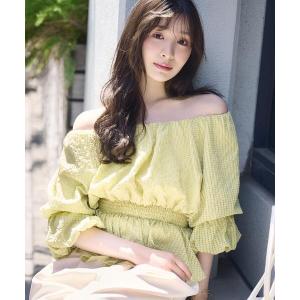 ブラウス シャツ 「中川紅葉さん着用「ａ」２ＷＡＹオフショルフィッシュテールブラウス / 1216219600 レディース