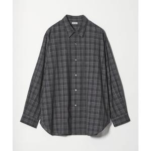 シャツ 「Steven Alan」 スラブ チェック レギュラーカラー シャツ LOOSE メンズ