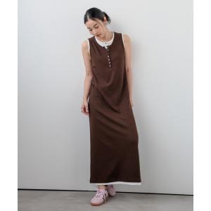 ワンピース 「daily CLIP」レイヤードヘンリーネックワンピース