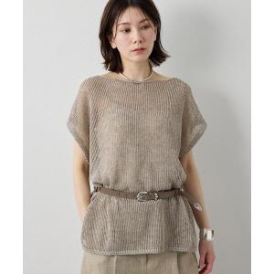 ニット セーター ボートネックフレンチスリーブプルオーバー レディース