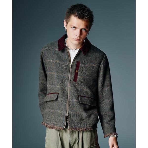 ブルゾン アウター Tweed Combination Blouson / ツイードコンビネーション...
