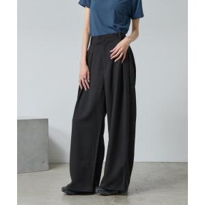 ワイドパンツ パンツ 「セットアップ対応」クレープデシンタックワイドパンツ レディース
