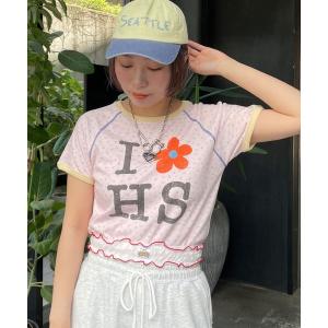 tシャツ 半袖 「HELLO.SANFRANCISCO/ハローサンフランシスコ」ワッフルプリントTEE レディース
