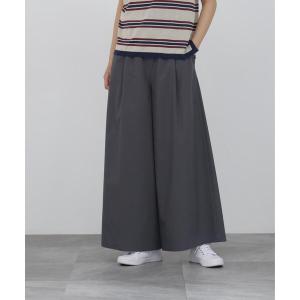ワイドパンツ パンツ 「オーガニックコットン混 / 3サイズ展開 / ウォッシャブル」オーガニックコットン混ストレッチガウチョパンツ レディース