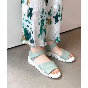 サンダル ELENAS アクションレザー軽量ベルクロストラップサンダル レディース