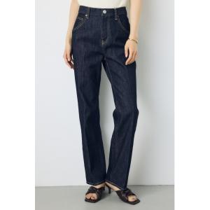 ジーンズ デニム デニムパンツ 「WEB限定」AZUL DENIM センタープレスストレートデニム ショート丈 レディース
