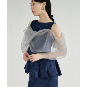 パーティードレス ドレス Jacquard Cross Tulle Setup Dress/ジャガードクロスチュールセットアップドレス「2点セット」