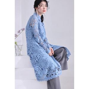 「CAWAII」 長袖ワンピース M ブルー レディース