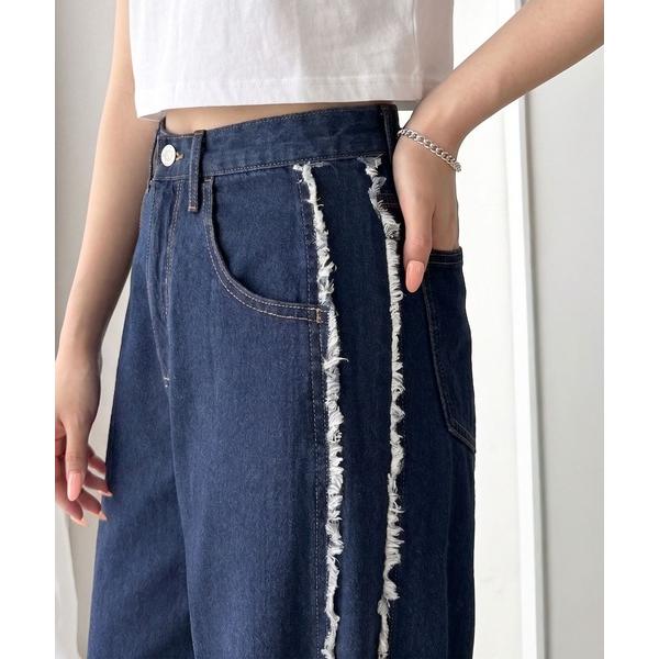 「Java」 デニムパンツ LARGE グレー レディース
