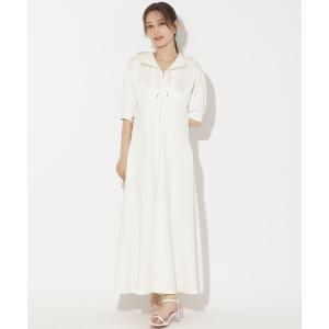 ワンピース 「再入荷」ハイウエスト切替パーカーワンピース