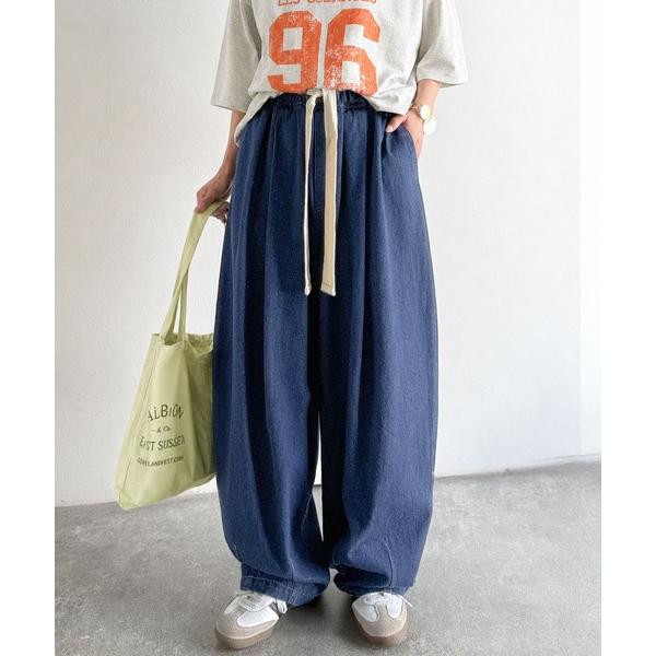 「Java」 デニムパンツ LARGE インディゴブルー レディース