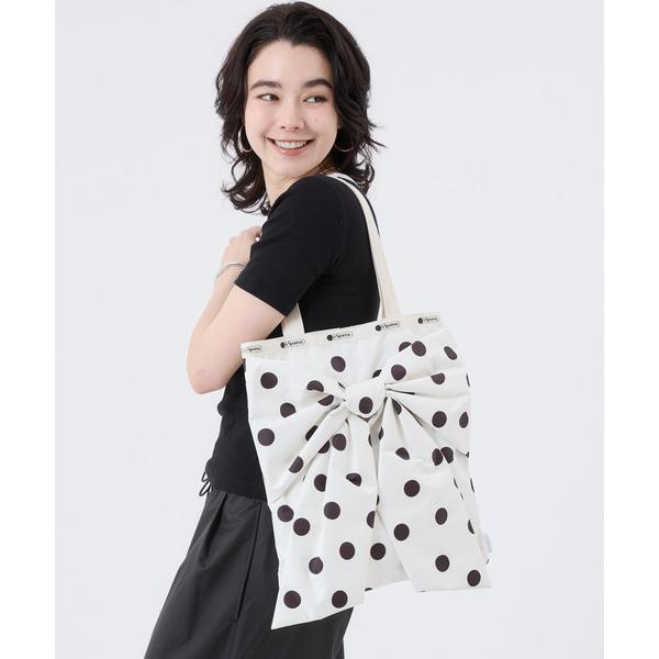 トートバッグ LG BOW EMERALD TOTE ノワールポルカドットスナイデル レディース
