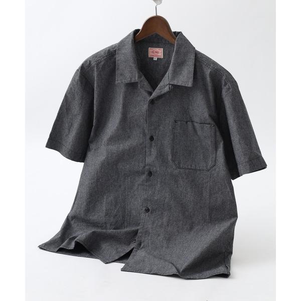 シャツ 半袖 BIG MIKE SS SHIRT シャンブレーオープンカラー半袖シャツ メンズ レデ...