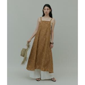ワンピース 夏 Cut Jacquard Cami Flare Dress / カットジャガードキャミフレアドレス