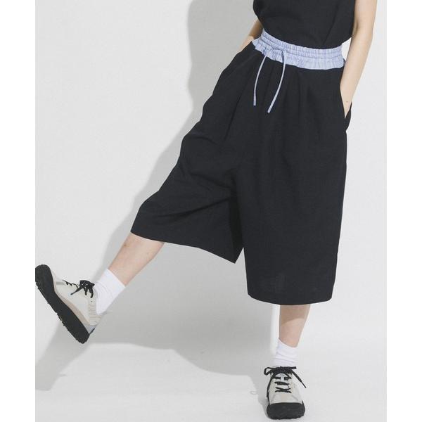 uvカット ワイドパンツ パンツ 「UR TECH DRYLUXE」ハイツイストワイドバミューダパン...