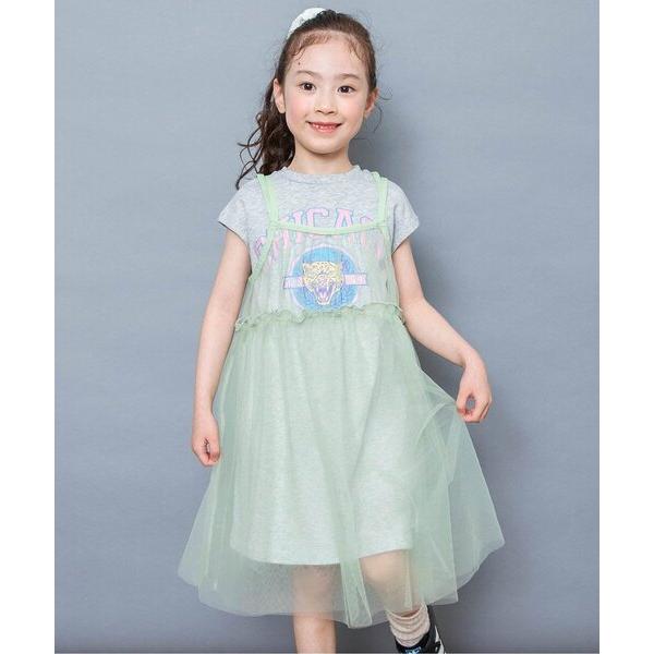 ワンピース 「2Pセット」カレッジチュールワンピース キッズ 子供服 女の子
