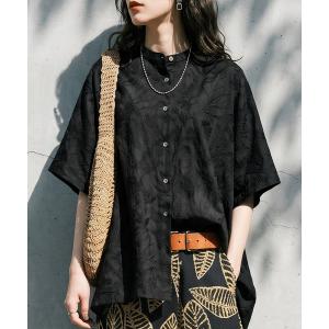 antiqua（アンティカ） ブラウス シャツ ペイズリー柄刺繍ブラウス