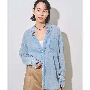 ブラウス シャツ デニムシフォンシャツ レディース