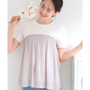tシャツ 半袖 「ひんやり」1枚でインせず決まる きらきらビスチェ風Tシャツ レディース