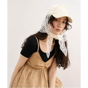 スカーフ バンダナ フローラルチュールトライアングルスカーフ レディース