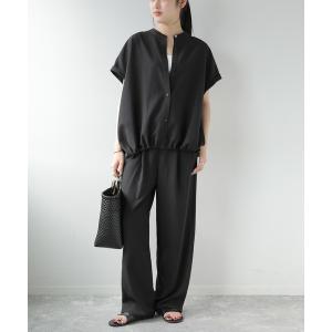 パンツ 「WEB限定」「2点セット」タンブラーバンドカラーセットアップ レディース