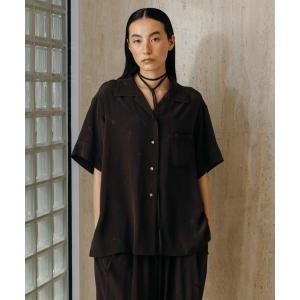 ブラウス シャツ SATIN JQ SHIRTS/サテンジャガードシャツ レディース