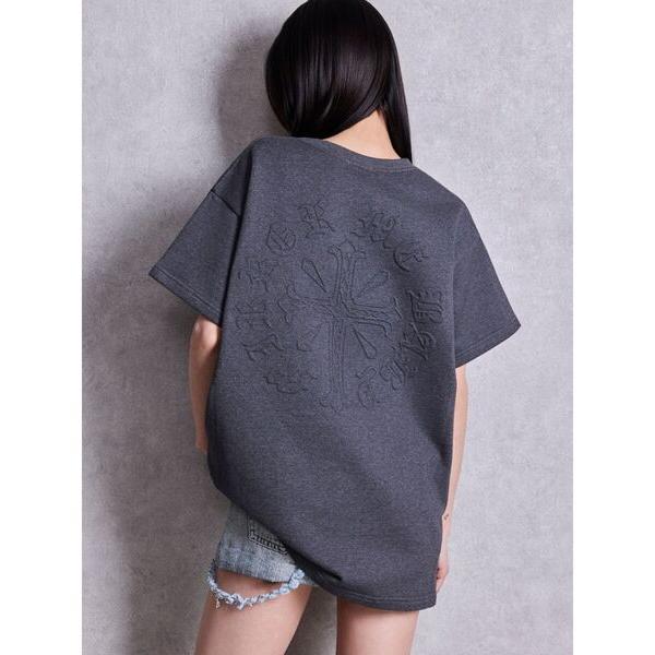 tシャツ 半袖 sacred edge cross emboss BIG Tシャツ レディース メン...
