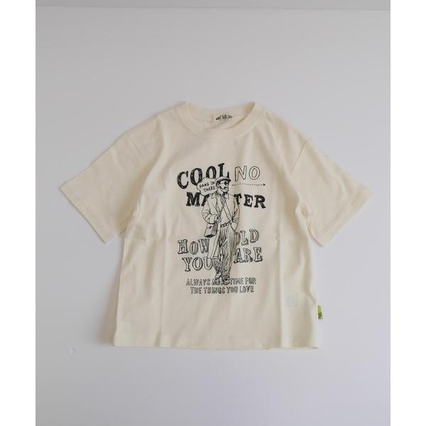 ヘンリーネック tシャツ あこがれのイケオジ柄半袖Tシャツ キッズ 子供服 男の子 女の子