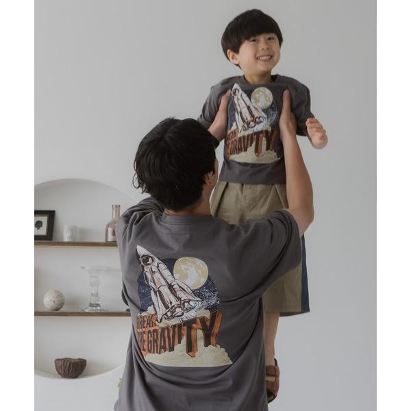 tシャツ ローンチロケット柄半袖Tシャツ メンズ