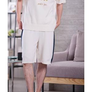 パジャマ 「メンズ」ダイナソー　夏ニット　ハーフパンツ メンズ