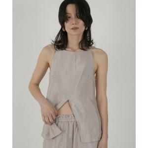 キャミソール 「LA PEAU DE GEM」front cut tops/フロントカットトップス
