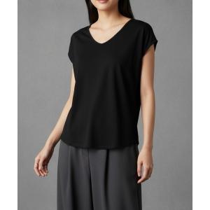 tシャツ Vネック フレンチスリーブカットソー レディース