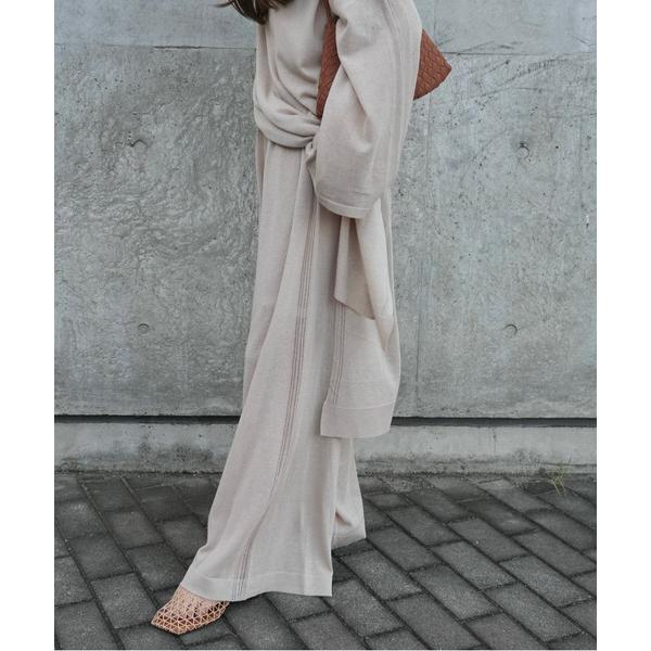 ワイドパンツ パンツ sheer knit pants /シアーニットパンツ レディース