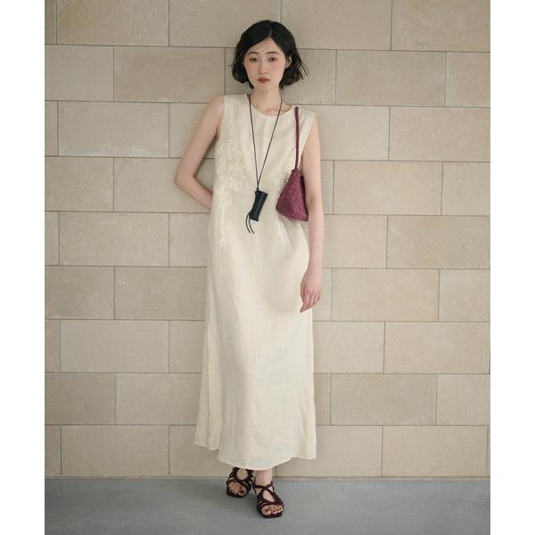 ワンピース cord embroidery sleeveless dress /コードエンブロイダリ...
