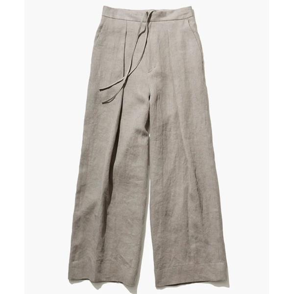 パンツ 「ATON/エイトン」LINEN TWILL TUCKED EASY PANTS/リネンツイ...