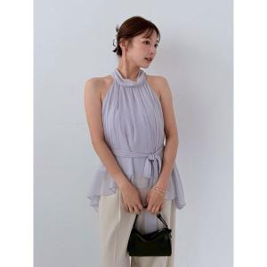 ブラウス シャツ アメスリボータイブラウス 「夏服」 「オフィスカジュアル」「シアートップス」 レディース