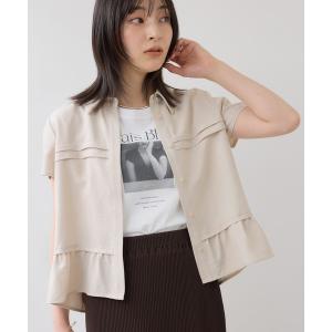 ブラウス シャツ 半袖 美easyリネンライクシ...の商品画像
