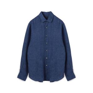 シャツ リネン セミワイドカラーロングスリーブシャツ SAHARA ALBINI メンズ