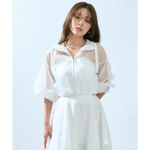 ブルゾン アウター シアーメッシュブルゾン レディース