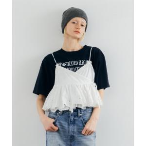 tシャツ LACE PATCHWORK TOPS/レースパッチワークトップス レディース