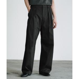 ワイドパンツ スラックス HIGH COUNT COTTON CURVED SLACKS メンズ レディース｜ZOZOTOWN Yahoo!店