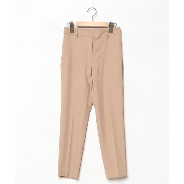 「PLST」 クロップドパンツ X-SMALL ブラウン レディース