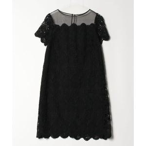 「asos」 レース半袖ワンピース 36 ブラック レディース