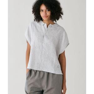 リネンシャツ ブラウス シャツ ORCIVAL | リネンチェック スリーブレスシャツ WOMEN レディース