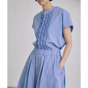 ブラウス シャツ nicholson ＆ nicholson | フレンチスリーブ フリルシャツ WOMEN レディース